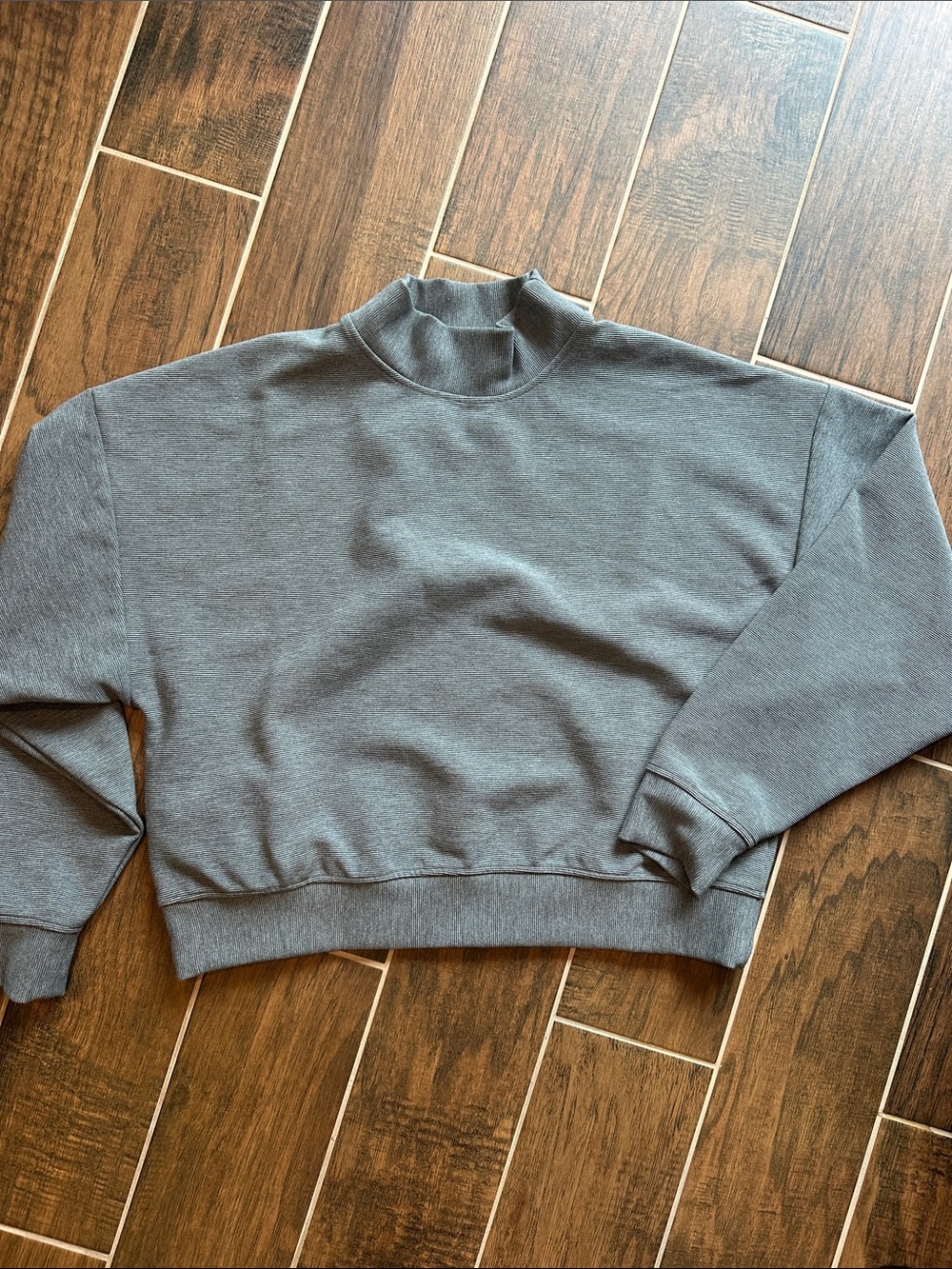 Calla Cozy Mock Neck Sweatshirt - Charcoal Gray, medium